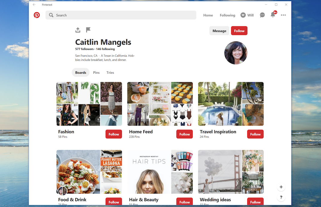  L’application Pinterest Windows disponible dans le Microsoft Store